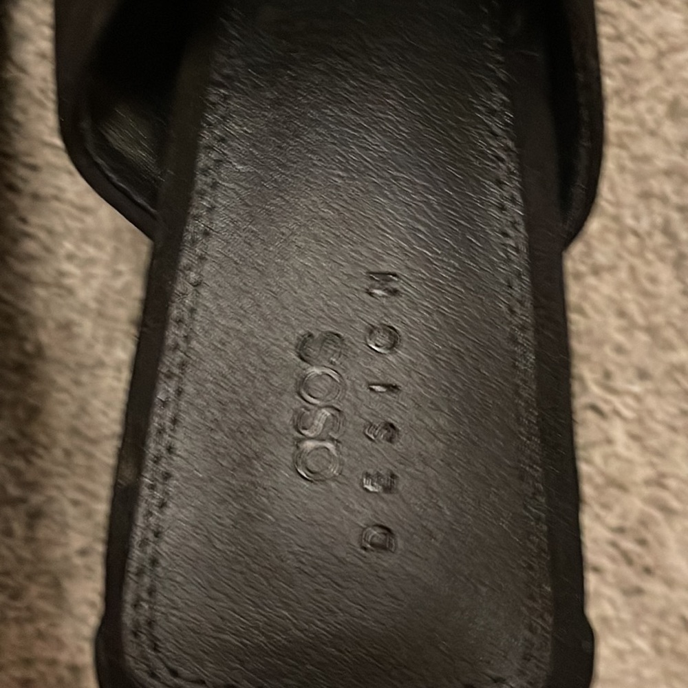 ASOS Design Black chunky heel mules size 8 - Picture 10 of 12